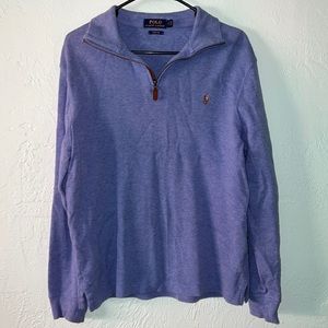 Ralph Lauren, quarter zip sweater, blue, small
